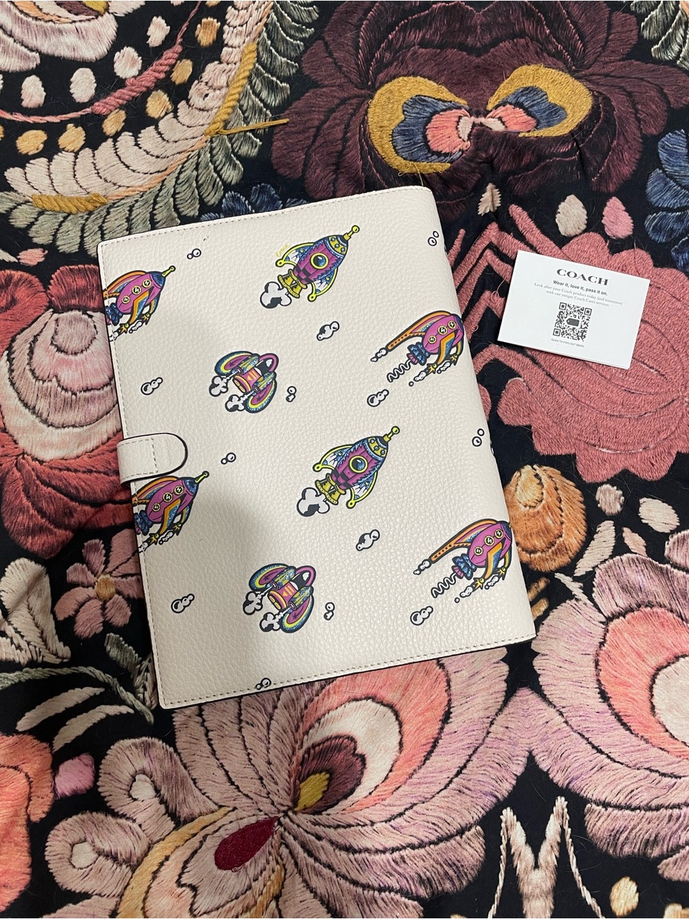 Coach Rocket Ship Print Notebook Cover with Notebook - Picture 2 of 7